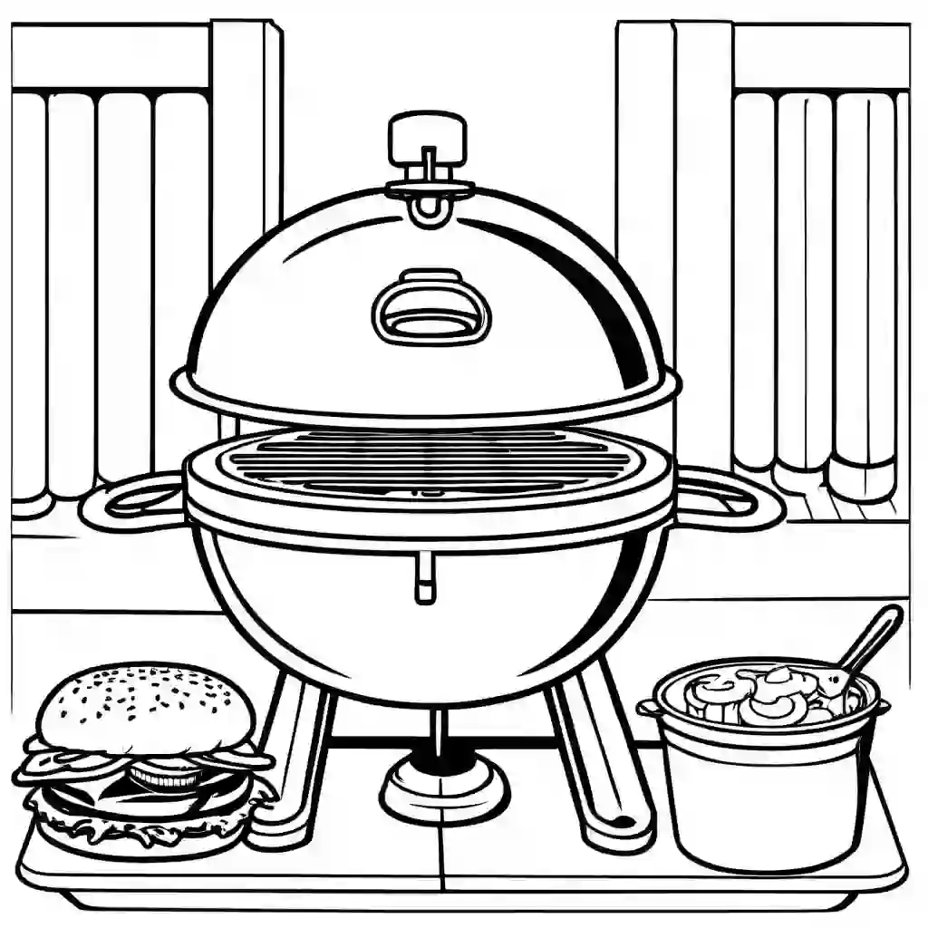 Summer Barbecue coloring pages